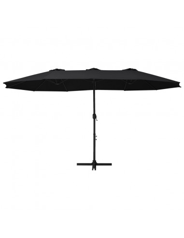 Ombrellone da Esterni Palo in Alluminio 460x270cm Nero