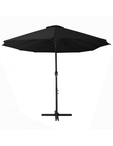 Ombrellone da Esterni Palo in Alluminio 460x270cm Nero