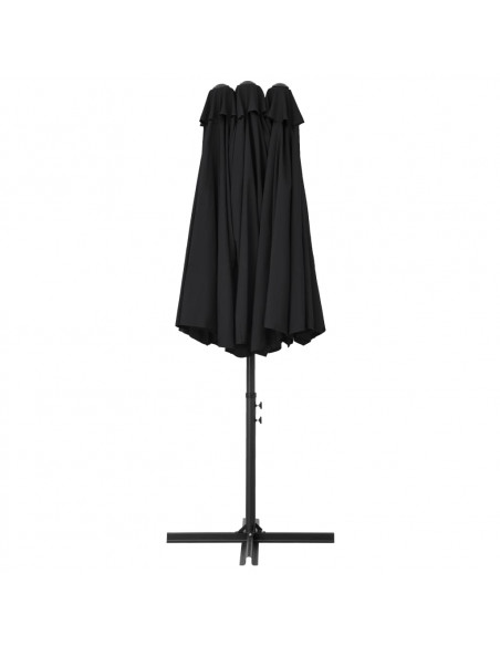 Ombrellone da Esterni Palo in Alluminio 460x270cm Nero