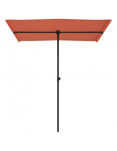 Ombrellone da Esterni Palo in Alluminio 180x110cm Terracotta