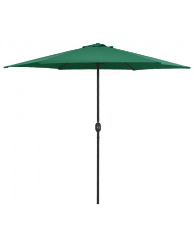 Ombrellone da Esterni con Palo in Alluminio 270x246 cm Verde
