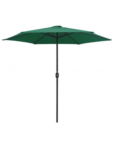 Ombrellone da Esterni con Palo in Alluminio 270x246 cm Verde