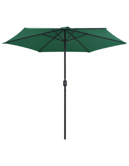 Ombrellone da Esterni con Palo in Alluminio 270x246 cm Verde