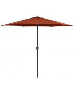 Ombrellone da Esterni Palo in Alluminio 270x246 cm Terracotta 2