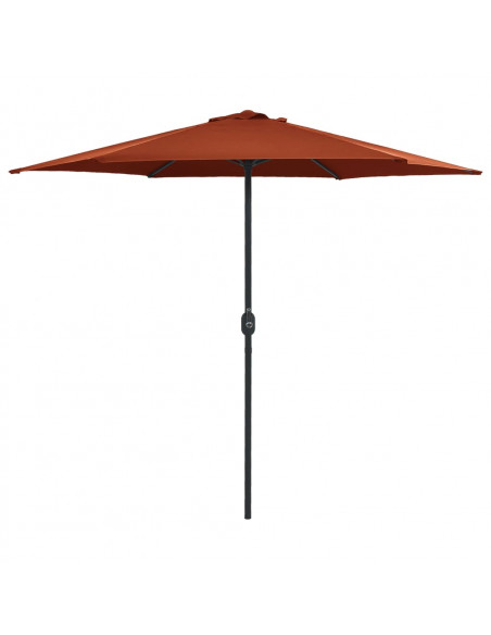 Ombrellone da Esterni Palo in Alluminio 270x246 cm Terracotta