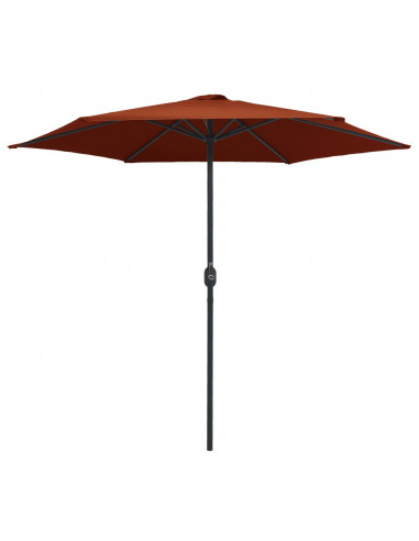 Ombrellone da Esterni Palo in Alluminio 270x246 cm Terracotta