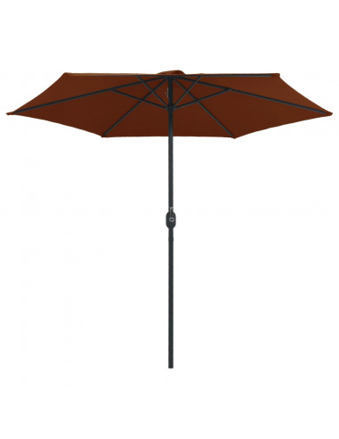 Ombrellone da Esterni Palo in Alluminio 270x246 cm Terracotta