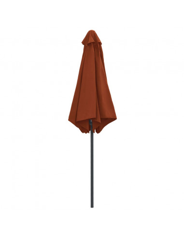 Ombrellone da Esterni Palo in Alluminio 270x246 cm Terracotta