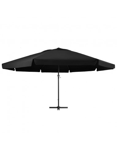 Ombrellone da Esterni con Palo in Alluminio 500 cm Nero