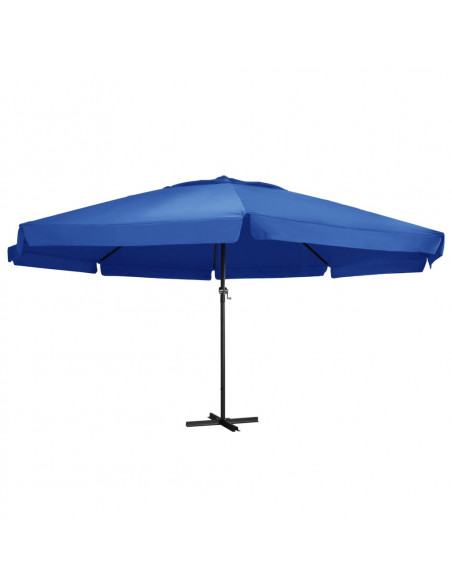 Ombrellone da Esterni con Palo in Alluminio 500 cm Azzurro
