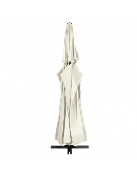 Ombrellone da Esterni Palo in Alluminio 600 cm Bianco Sabbia