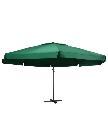 Ombrellone da Esterni con Palo in Alluminio 600 cm Verde