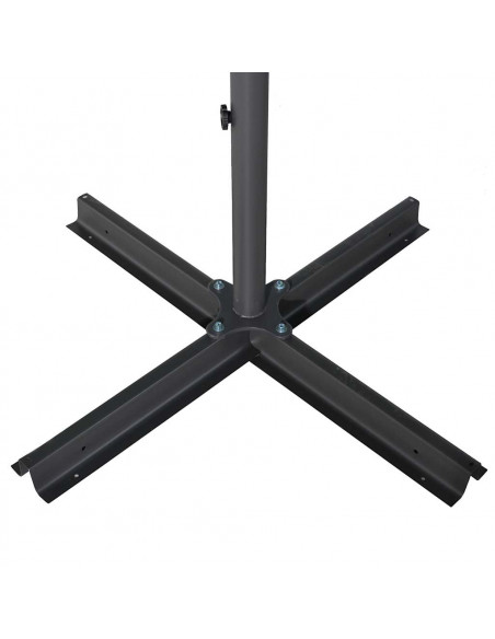 Ombrellone da Esterni con Palo in Alluminio 600 cm Nero