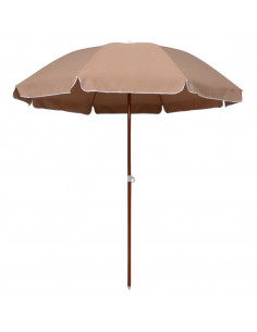 Ombrellone con Palo in Acciaio 240 cm Grigio Talpa 2