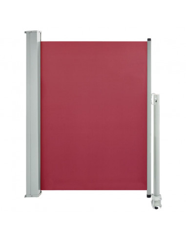 Tenda Laterale Retrattile per Patio 100x300 cm Rossa