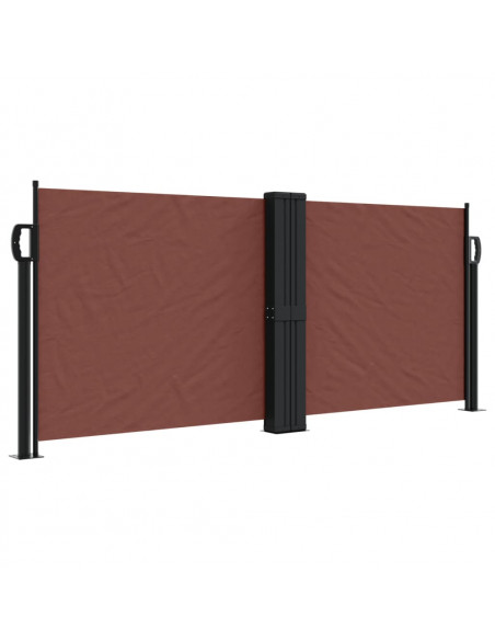 Tenda da Sole Laterale Retrattile Marrone 100x1000 cm