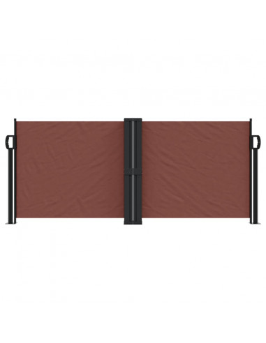 Tenda da Sole Laterale Retrattile Marrone 100x1000 cm