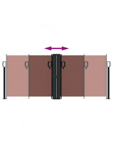 Tenda da Sole Laterale Retrattile Marrone 100x1000 cm