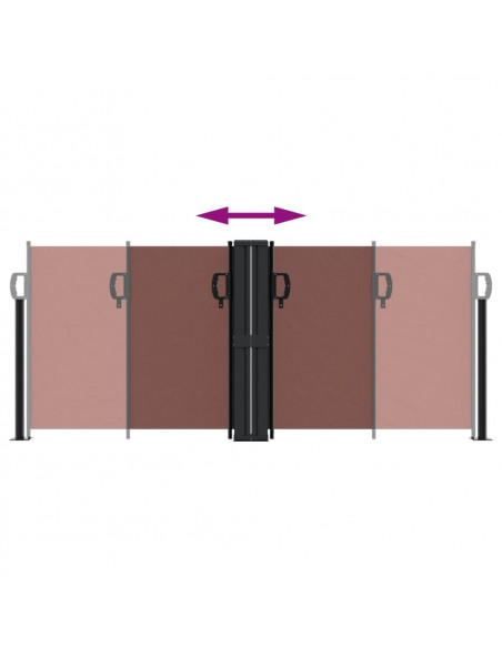 Tenda da Sole Laterale Retrattile Marrone 100x1000 cm