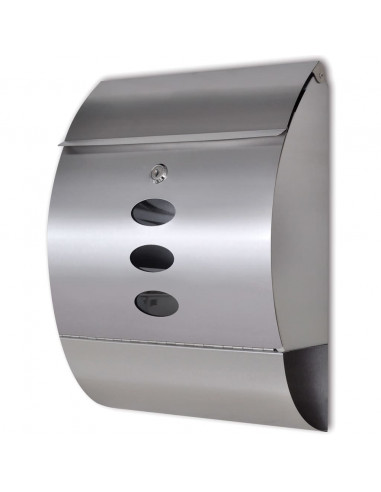 Casetta della posta in acciaio inossidabile 30 x 12 x 40 cm