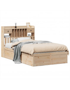 Letto senza Materasso 135x190 cm in Legno Massello di Pino 2