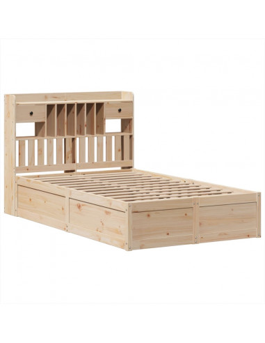 Letto senza Materasso 135x190 cm in Legno Massello di Pino