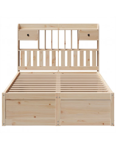 Letto senza Materasso 135x190 cm in Legno Massello di Pino