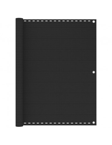Schermo Frangivista per Balcone Antracite 120x600 cm in HDPE