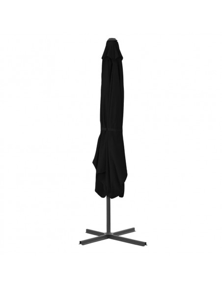 Ombrellone con Palo in Acciaio Nero 250x250x230 cm