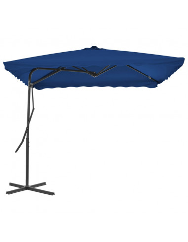 Ombrellone con Palo in Acciaio Blu 250x250x230 cm