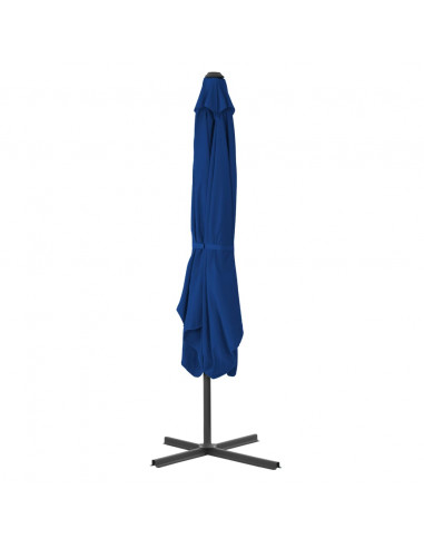 Ombrellone con Palo in Acciaio Blu 250x250x230 cm