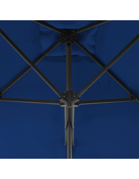 Ombrellone con Palo in Acciaio Blu 250x250x230 cm