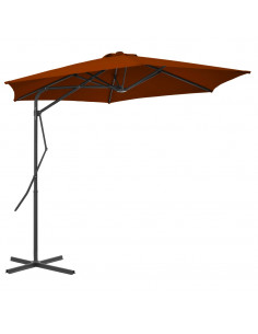 Ombrellone con Palo in Acciaio Terracotta 300x230 cm 2