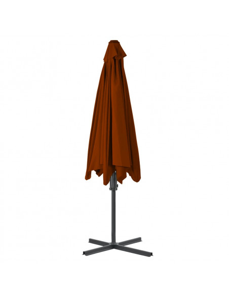 Ombrellone con Palo in Acciaio Terracotta 300x230 cm