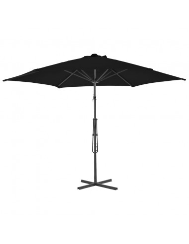 Ombrellone con Palo in Acciaio Nero 300x230 cm