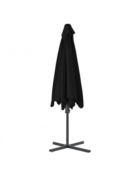 Ombrellone con Palo in Acciaio Nero 300x230 cm