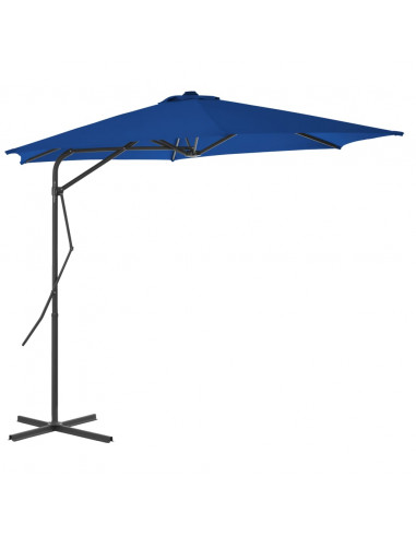 Ombrellone con Palo in Acciaio Blu 300x230 cm