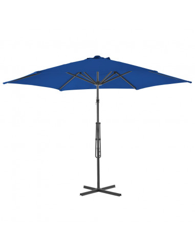 Ombrellone con Palo in Acciaio Blu 300x230 cm