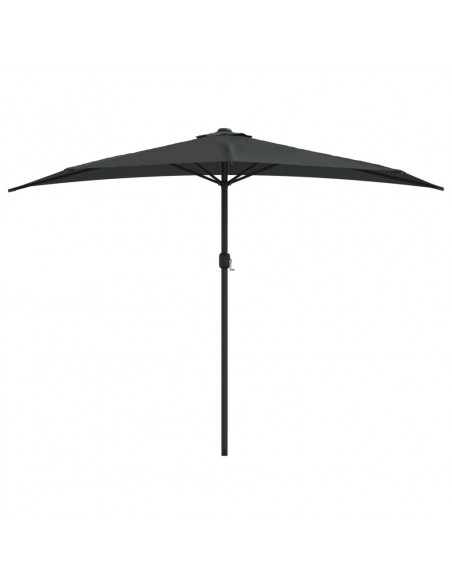 Ombrellone Balcone Palo Alluminio Antracite 300x155 cm a Metà