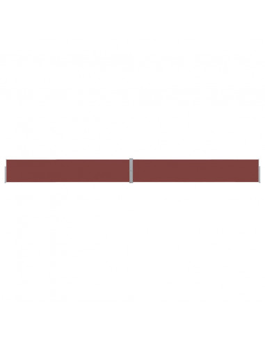 Tenda Laterale Retrattile per Patio 140x1200 cm Marrone