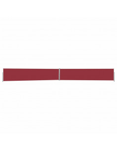 Tenda Laterale Retrattile per Patio 140x1200 cm Rossa 2