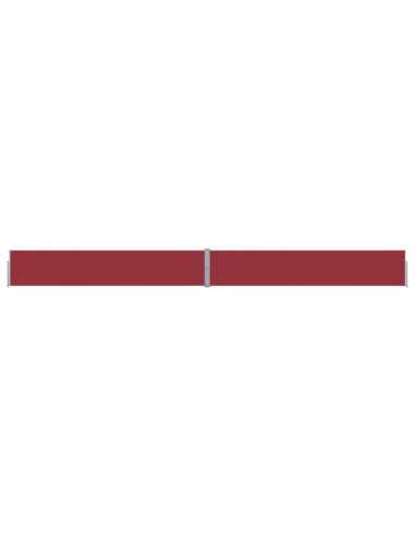 Tenda Laterale Retrattile per Patio 140x1200 cm Rossa