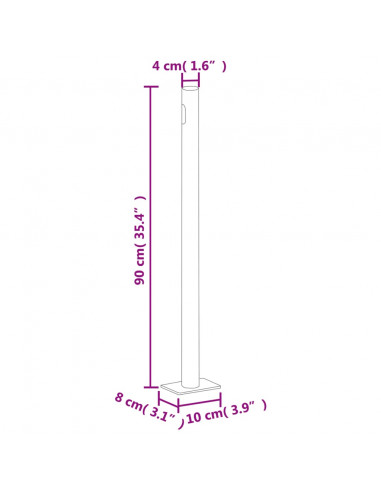 Tenda Laterale Retrattile per Patio 140x1200 cm Rossa