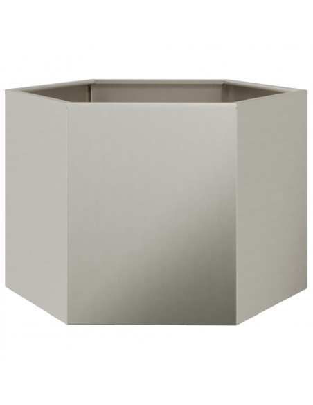 Fioriera da Giardino Esagono 69x60x45 cm in Acciaio Corten