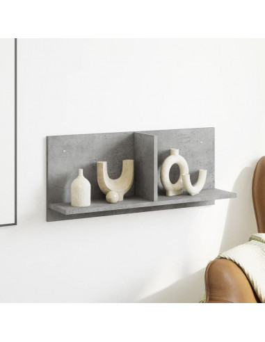 Mobile a Parete 70x16,5x30 cm Grigio Cemento Legno Multistrato