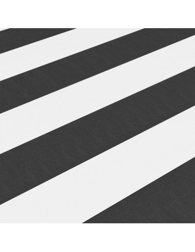 Paravento Balcone Antracite e Bianco 75x600cm in Tessuto Oxford
