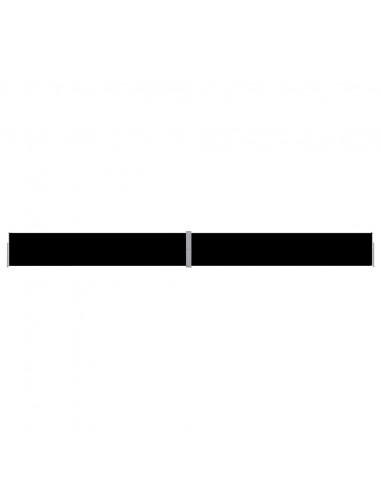 Tenda Laterale Retrattile per Patio 140x1200 cm Nera