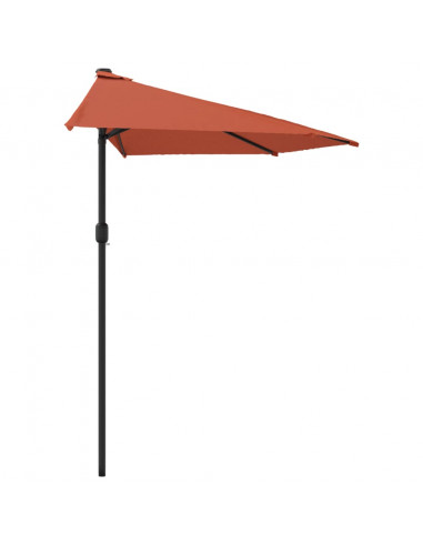 Ombrellone Balcone Palo Alluminio Terracotta 270x144x222cm Metà