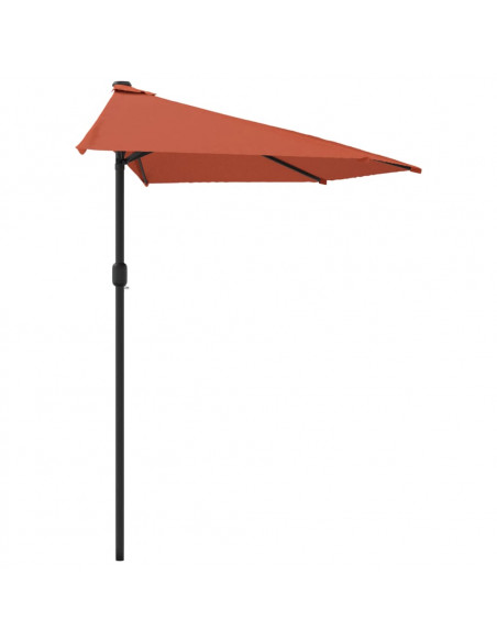 Ombrellone Balcone Palo Alluminio Terracotta 270x144x222cm Metà