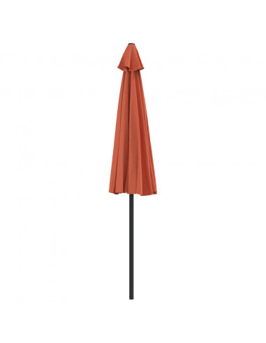 Ombrellone Balcone Palo Alluminio Terracotta 270x144x222cm Metà